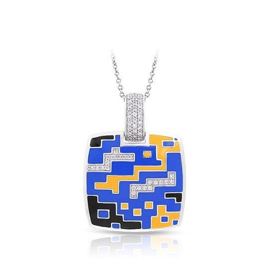 PIXEL BLUE & BLACK PENDANT