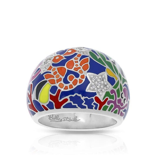 SEAHORSE DEEP SEA BLUE RING