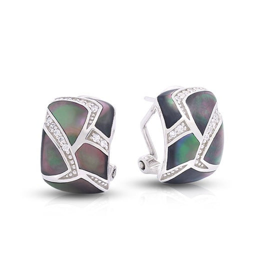 SIRENA BLACK MOTHER-OF-PEARL EARRINGS