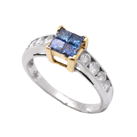 Blue Diamond Journey Illusion Ring