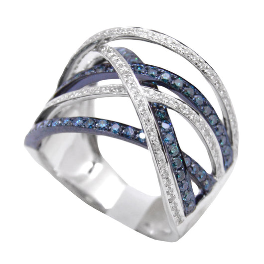 Fashion Blue Diamond Ring