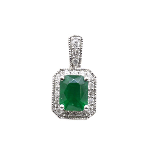 Radiant Emerald Diamond Pendant