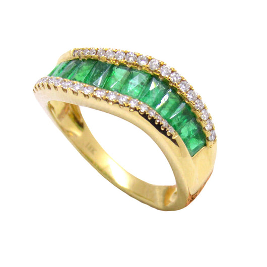 The Wave Emerald Ring