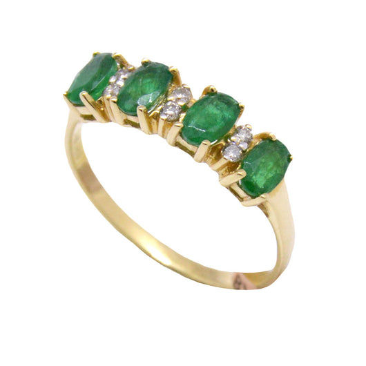 Four Oval Emerald Ring