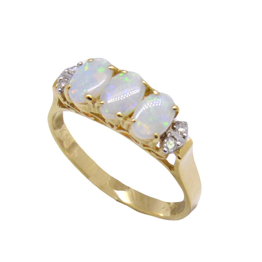 Three Stone Opal Ring