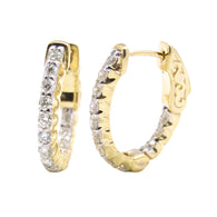 1ct Diamonds - Small size Oval Hoops