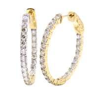 2ct Diamonds - Large size Oval Hoops