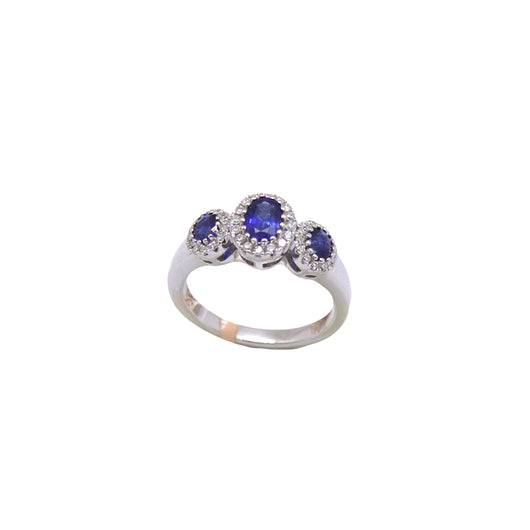 3 Stone Sapphire Ring