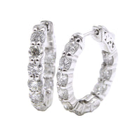 4ct Diamonds - Small size Oval Hoops