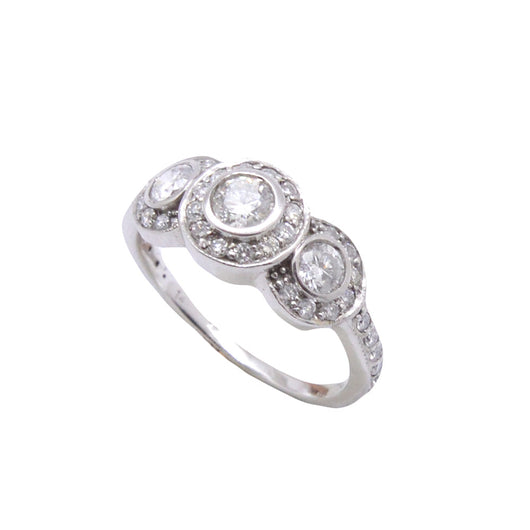 3 Stone Bezel Diamond Ring