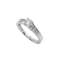 Arched Diamond Ring