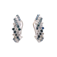 White & Blue Diamond Designer Earrings