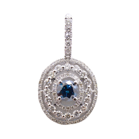 Circle of Life Blue Diamond Pendant